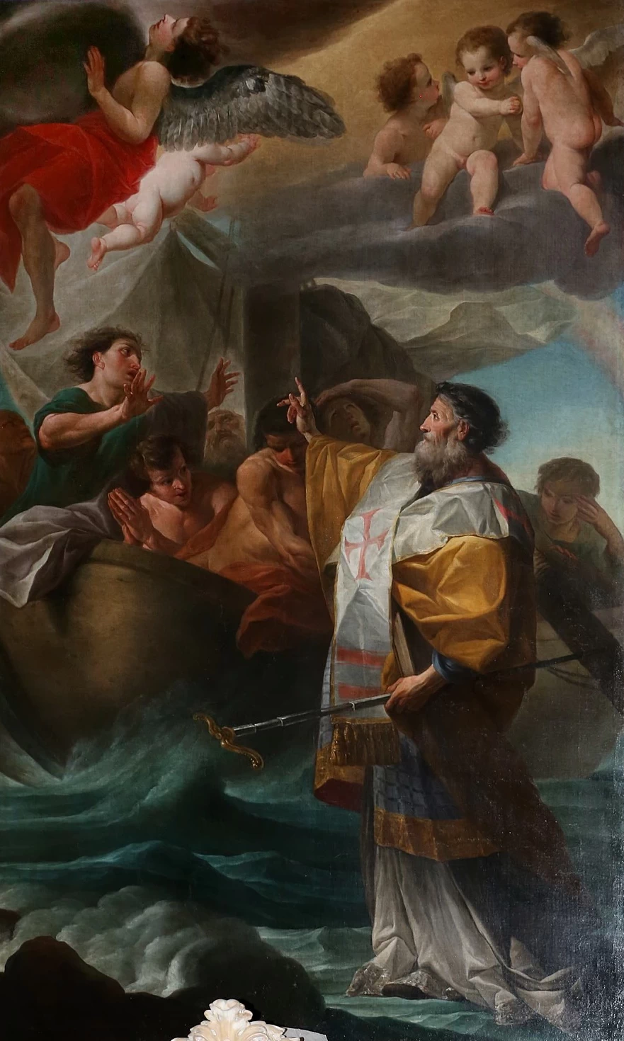 San Nicola salva una nave nella tempesta - San Giovanni Battista in San Domenico (Savona)